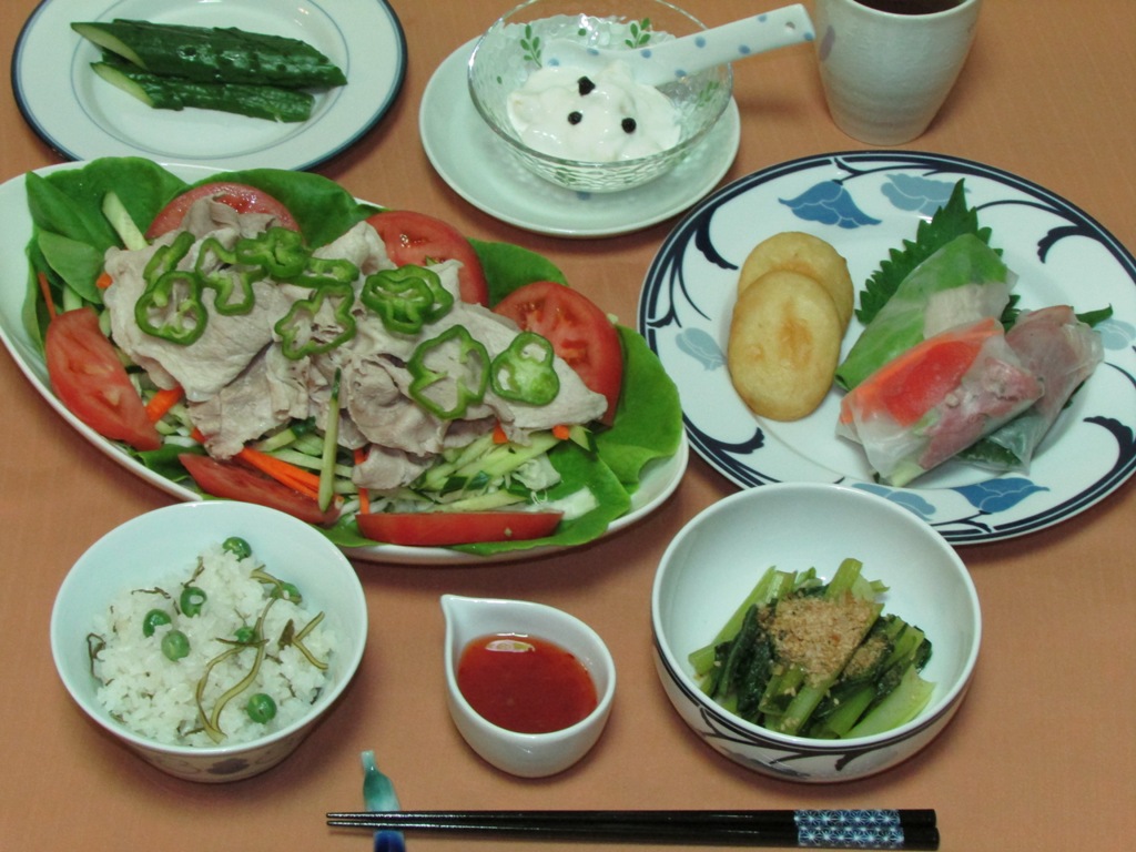 同じ材料で二品　次男の校帽