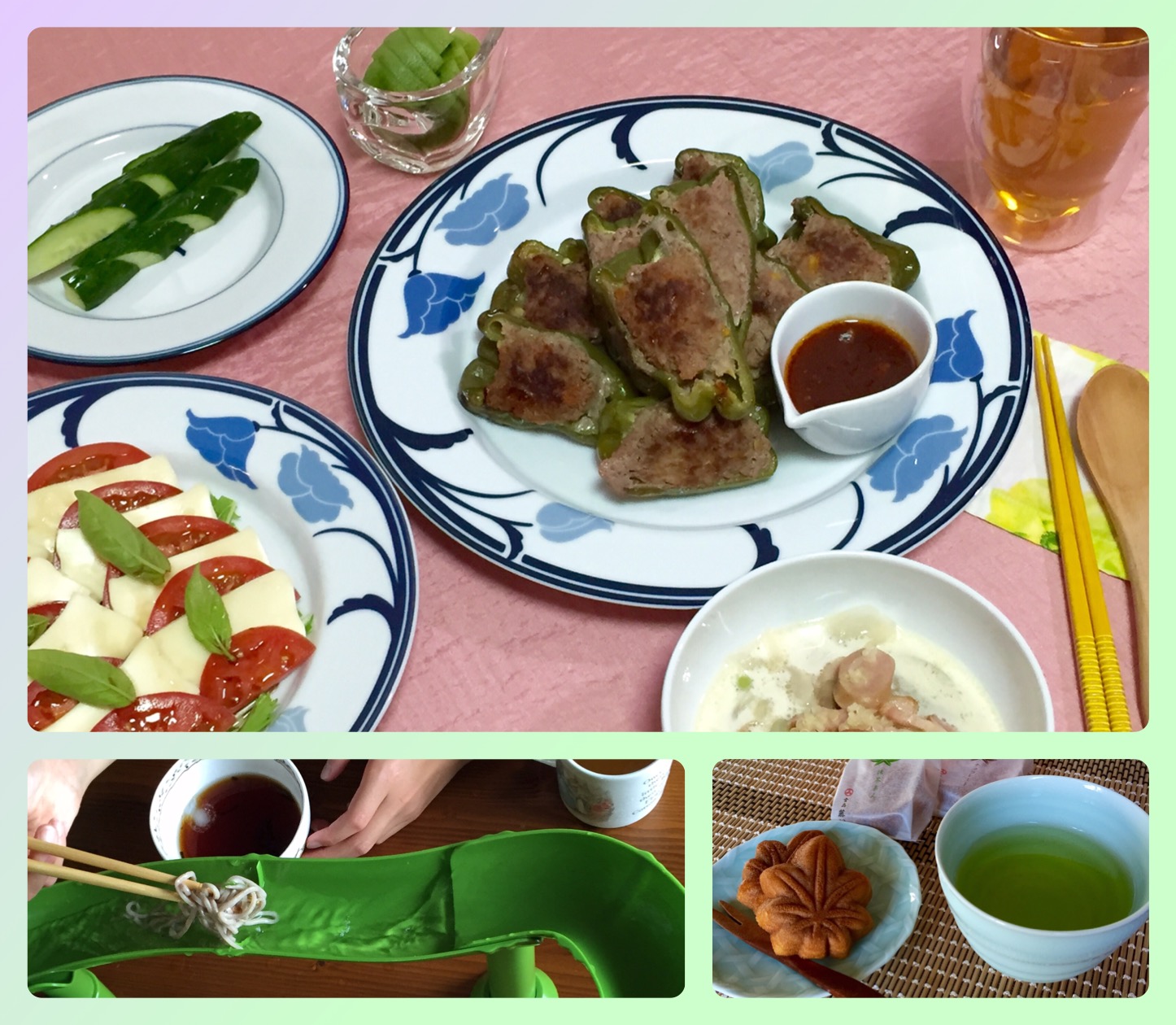 夕飯・流し蕎麦・おやつ